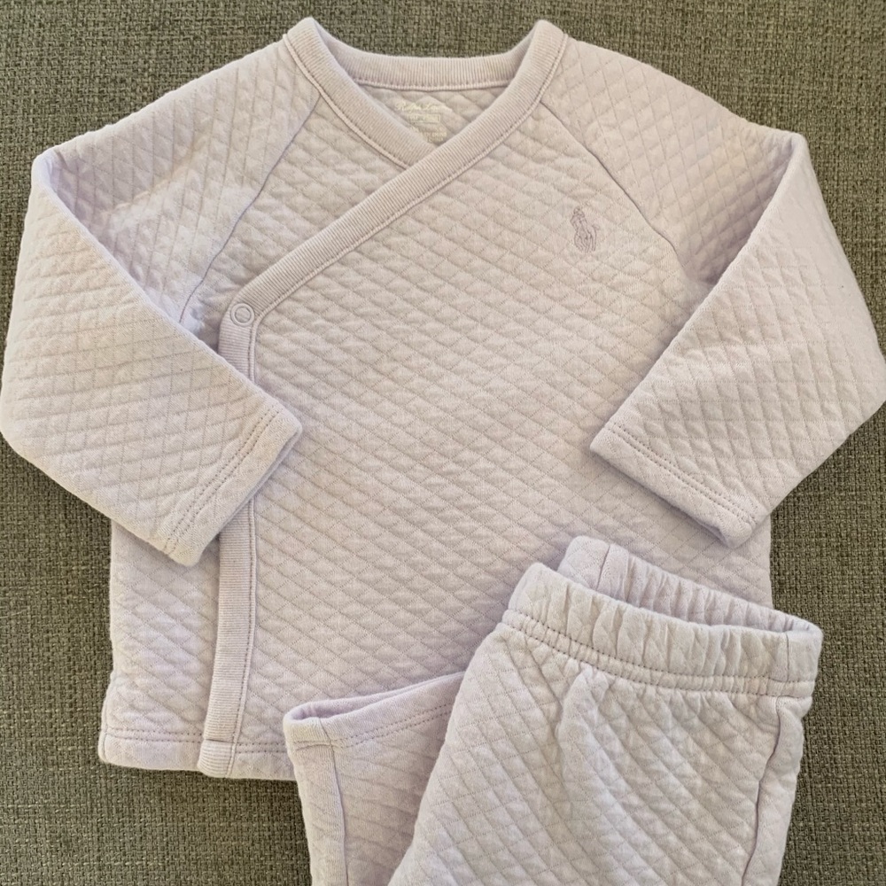 Ralph Lauren Quilted Kimono Top & Pants Set - Picture 2 of 7